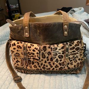 Myra Purse leopard hair